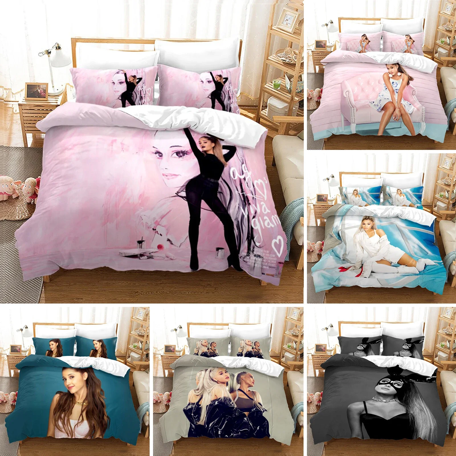 Bed Sheet Microfiber - Fashion Sexy Girl Ariana Grande 3D