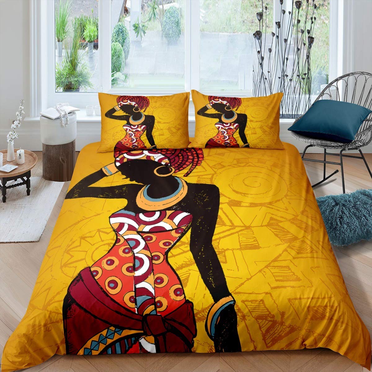 Bed Sheet Microfiber - African Woman Bedding Set Vintage Africa