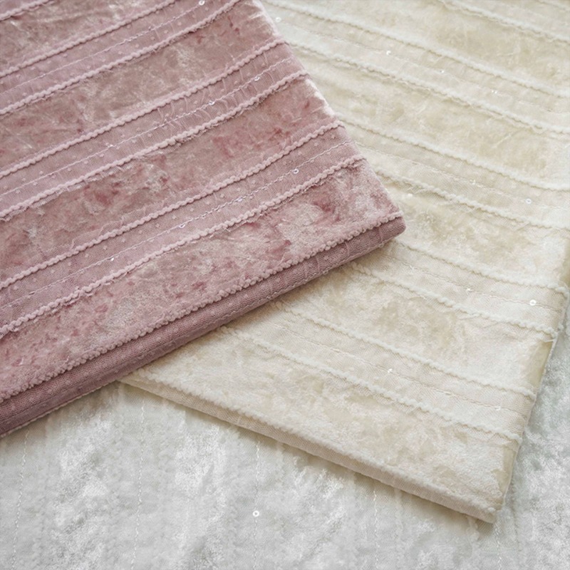 Velvet Lace Stripe Fabric Embr - Home Textiles Luxury Curtains review and price