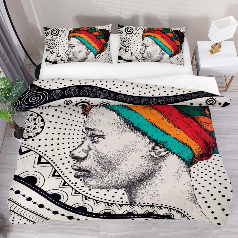 African Woman Bedding Set Vint - Bed Sheet Microfiber review and price