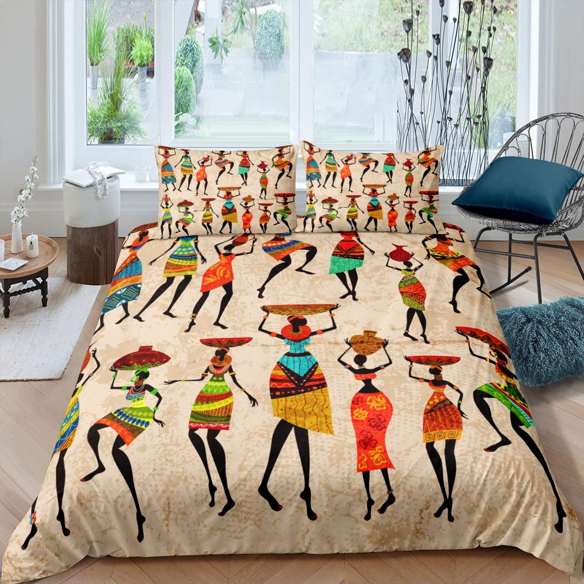 African Woman Bedding Set Vint - Bed Sheet Microfiber review and price