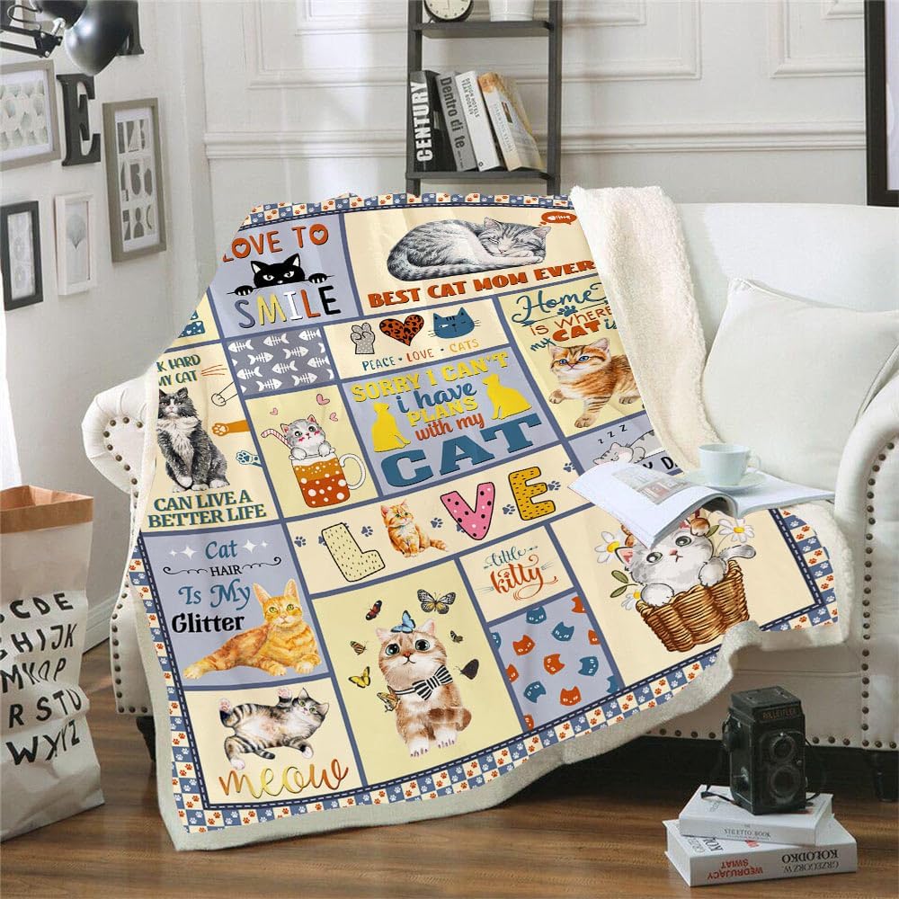 TRIKPTEY Cat Blanket Cozy Cat  - Home Textiles Throw review and price