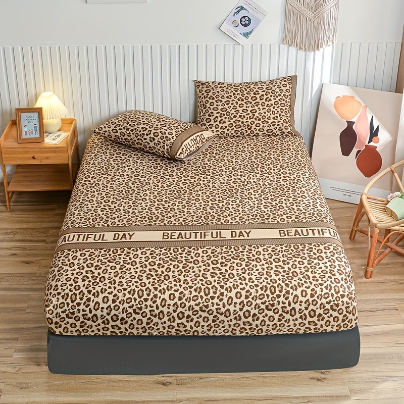 Vintage Leopard Print Fitted S - Bed Sheet Microfiber review and price