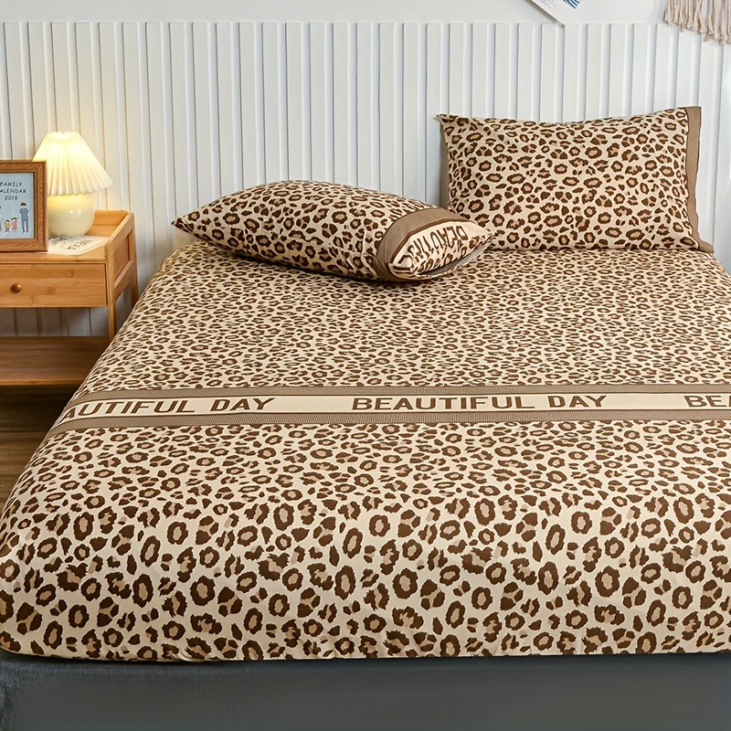 Vintage Leopard Print Fitted S - Bed Sheet Microfiber review and price