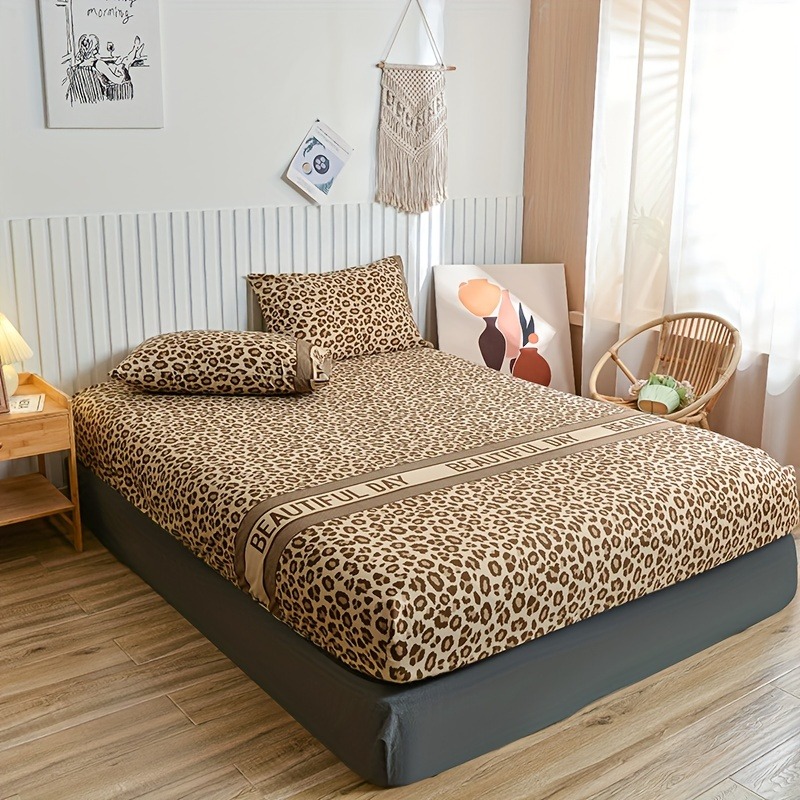 Vintage Leopard Print Fitted S - Bed Sheet Microfiber review and price