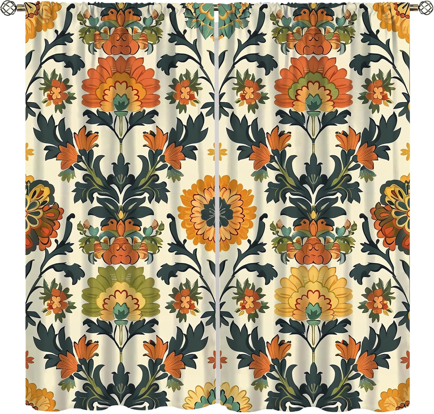Luxury Floral Print Curtains P - Home Textiles Luxury Curtains review and price