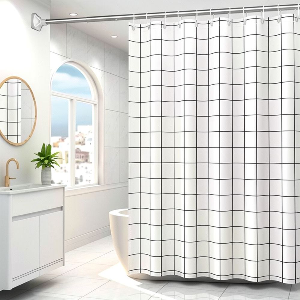 Modern Black White Plaid Showe - Home Textiles Luxury Curtains review and price