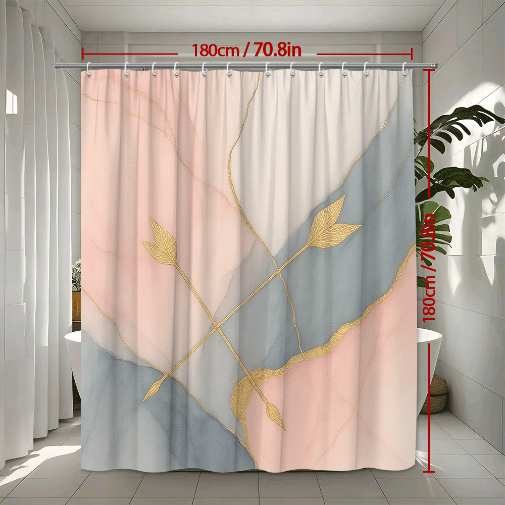Modern Gold Abstract Leaf Prin - Home Textiles Luxury Curtains review and price