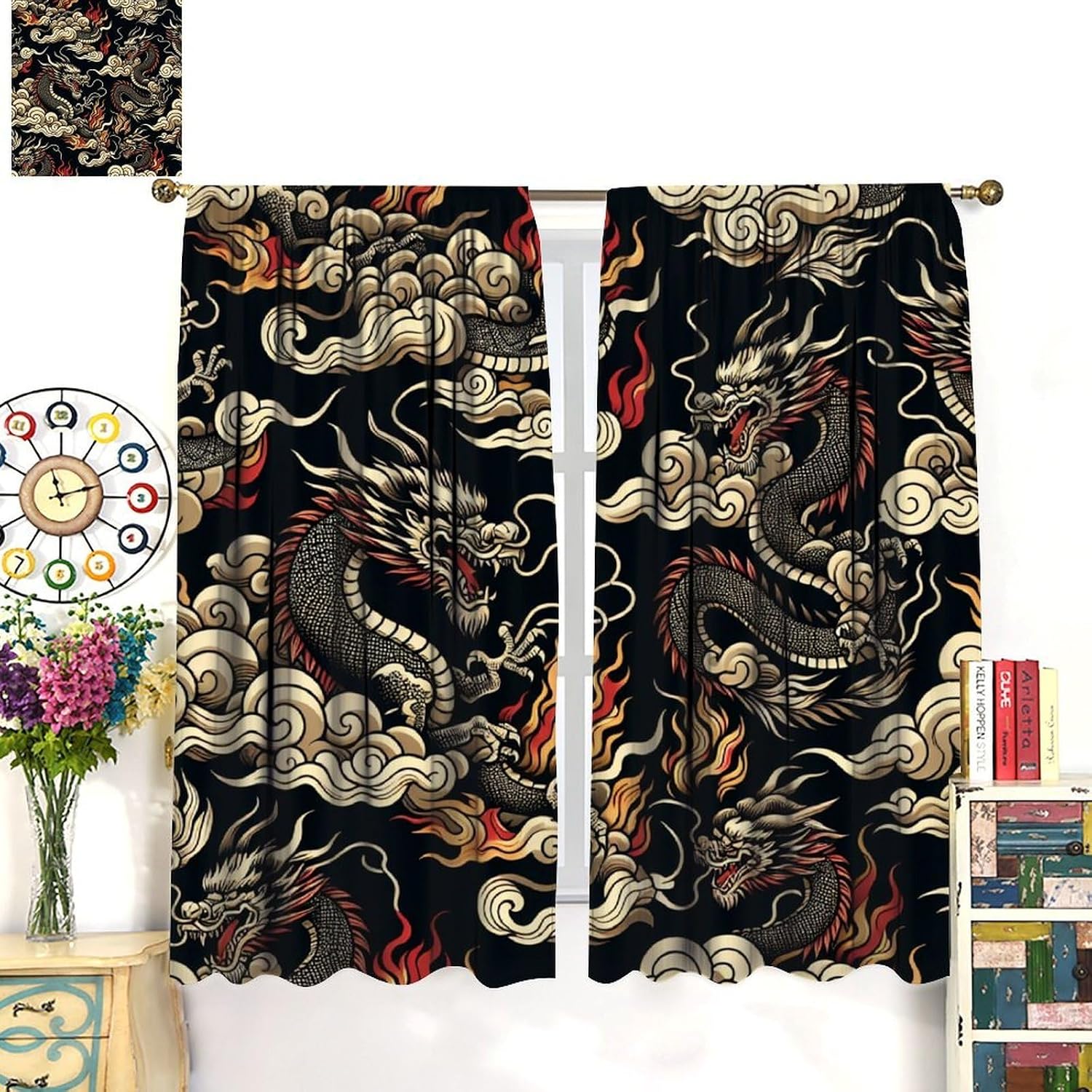 Luxurious Asian Dragon Curtain - Home Textiles Luxury Curtains review and price