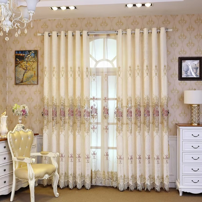Curtain Textiles Beige Color H - Home Textiles Luxury Curtains review and price