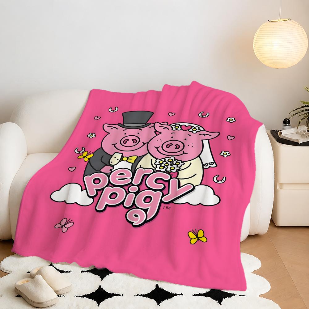 Percy Pig  Throw Plush Flannel - Home Textiles Throw review and price