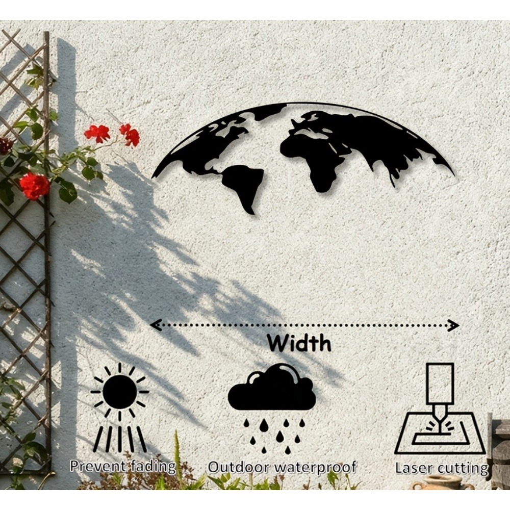 Brand 2D Metal Wall Art World  - Home Textiles Brands review and price