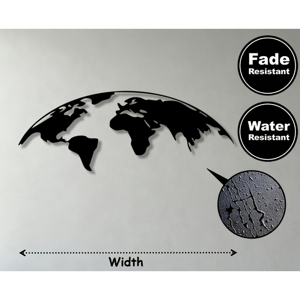 Brand 2D Metal Wall Art World  - Home Textiles Brands review and price